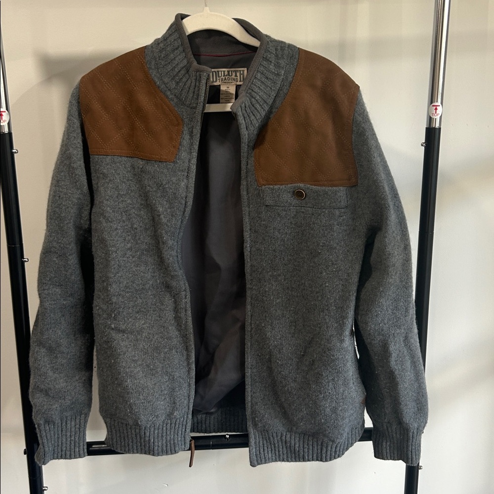 Duluth Trading Co Gray and Brown Jacket